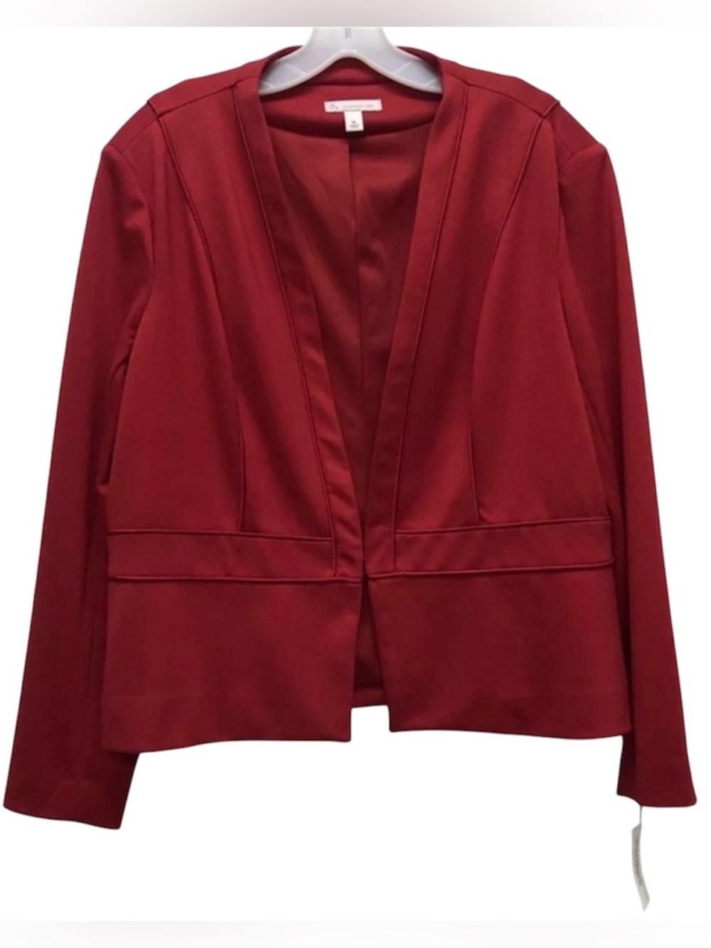 Dress Barn Jacket Coat Blazer Workwear Office Holiday Red Long Sleeve Women XL